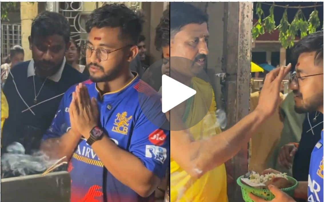 [Watch] RCB Fans Pay Visit To Temple To Seek Blessings For RCB's Win Vs CSK